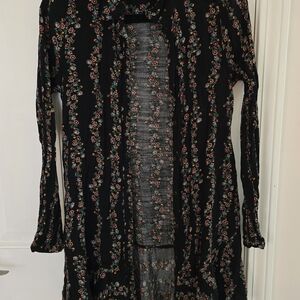 Free People Black Floral Mini Dress